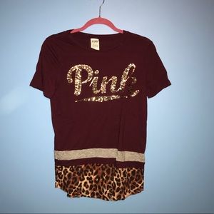 Pink Sparkly Short Sleeve Shirt